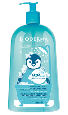 Image Bioderma ABCDerm Moussant nettoyant doux, gel lavant visage et corps bébé et enfant